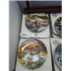 Image 2 : BRADFORD EXCHANGE LIVING WITH NATURE: JERNERS DUCKS 8 COLLECTOR PLATE SET WITH DISPLAY SHELF