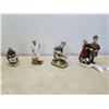 Image 1 : 4 VINTAGE HAND PAINTED FIGURES - one repaired
