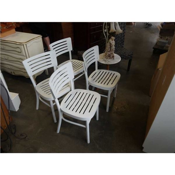 4 WHITE DINING CHAIRS