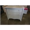 Image 2 : WHITE 3 DRAWER DRESSER - 37 INCHES WIDE, 21 DEEP, 33 TALL