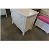 Image 3 : WHITE 3 DRAWER DRESSER - 37 INCHES WIDE, 21 DEEP, 33 TALL