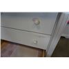Image 4 : WHITE 3 DRAWER DRESSER - 37 INCHES WIDE, 21 DEEP, 33 TALL