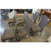 Image 12 : 6 aluminum rattan patio chairs