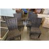 Image 1 : 6 aluminum rattan patio chairs