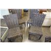 Image 9 : 6 aluminum rattan patio chairs