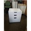 Image 1 : WHITE 3 DRAWER NIGHTSTAND - 2 FOOT WIDE X 20 INCH DEEP X 26 TALL