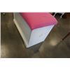 Image 3 : Pink/white storage chest/bench - 31 inch wide x 16 deep x 20 tall