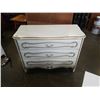 Image 1 : WHITE 3 DRAWER FRENCH PROVINCIAL DRESSER - 40 INCH WIDE X 18 DEEP X 32 TALL