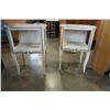 Image 5 : PAIR OF WHITE FRENCH PROVINCIAL ENDTABLES - 18 INCHES WIDE X 13 DEEP X 27 TALL