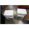 Image 6 : PAIR OF WHITE FRENCH PROVINCIAL ENDTABLES - 18 INCHES WIDE X 13 DEEP X 27 TALL