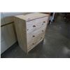 Image 3 : SMALL 3 DRAWER PINE DRESSER - 24.5 INCH WIDE X 1 FOOT DEEP X 27.5 INCH TALL