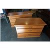 Image 1 : 48 inch and 37 inch matching 3 drawer dressers