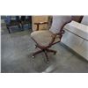 Image 2 : WOOD FRAMED ROLLING OFFICE CHAIR