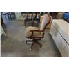 Image 4 : WOOD FRAMED ROLLING OFFICE CHAIR