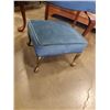 Image 5 : VINTAGE WOOD ARM CHAIR AND FOOTSTOOL