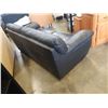 Image 3 : BLACK LEATHER SOFA - 82 INCHES WIDE X 39 DEEP