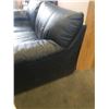 Image 7 : BLACK LEATHER SOFA - 82 INCHES WIDE X 39 DEEP