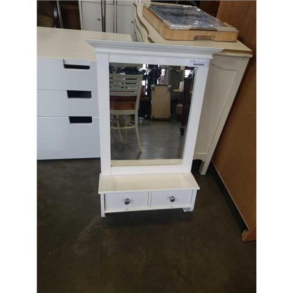 HANGING BEVELLED MIRROR W/ SHELF AND DRAWERS