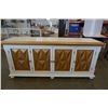 Image 12 : PAINTED 4 DOOR SERVER - 75 INCHES WIDE X 20 DEEP X 33.5 TALL