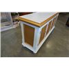 Image 8 : PAINTED 4 DOOR SERVER - 75 INCHES WIDE X 20 DEEP X 33.5 TALL