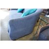 Image 9 : LEE INDUSTRIES CUSTOM HAND MADE BLUE SOFA WITH THROW PILLOWS - 83 INCHES WIDE, 38 INCHES DEEP