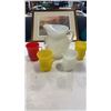 Image 1 : VINTAGE 1980S KOOL AID JUG AND 4 GLASSES