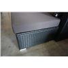 Image 6 : BRAND NEW PREMIUM RATTAN OUTDOOR 4 PIECE MODULAR SECTIONAL SOFA W/ DARK GREY CUSHIONS - RETAIL $1299