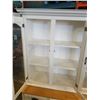 Image 4 : 2 PIECE MAPLE AND WHITE CHINA CABINET - 4 FOOT WIDE X 18 DEEP X 74.5 TALL