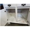 Image 9 : 2 PIECE MAPLE AND WHITE CHINA CABINET - 4 FOOT WIDE X 18 DEEP X 74.5 TALL