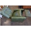Image 8 : VINTAGE GREEN RECLINER CHAIR - 29 INCHES WIDE X 3 FOOT DEEP