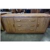 Image 2 : WILD ROSE 6 DRAWER OAK FINISH DRESSER - 61 INCHES WIDE X 18.5 DEEP X 30.5 TALL