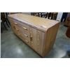 Image 5 : WILD ROSE 6 DRAWER OAK FINISH DRESSER - 61 INCHES WIDE X 18.5 DEEP X 30.5 TALL
