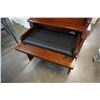 Image 8 : 2 PIECE MAHOGANY FINISH CABINET WITH DOORS - 32 INCHES WIDE X 21 DEEP X 77 TALL