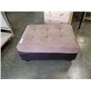 Image 1 : Microfiber ottoman - 37.5 INCHES WIDE X 26 DEEP X 18 TALL