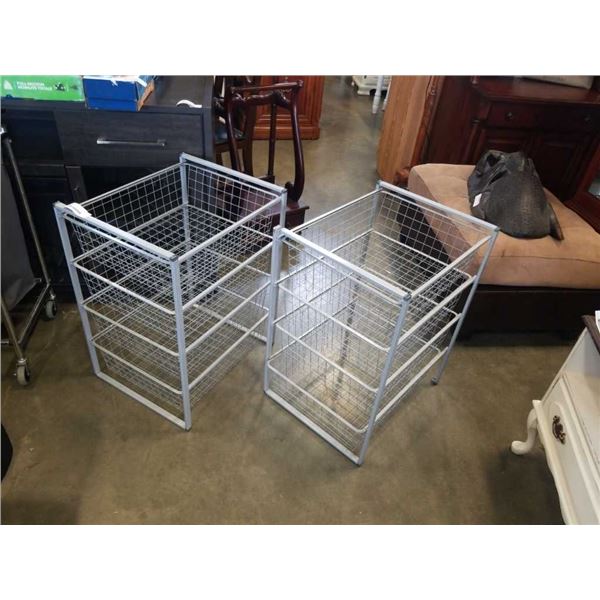 2 WIRE SHELF ORGANIZERS - 17 INCHES WIDE X 21 DEEP X 28 TALL