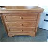 Image 5 : OAK 2 DRAWER NIGHTSTAND - 30 INCHES WIDE X 17 DEEP X 27 TALL