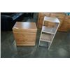 Image 2 : OAK 2 DRAWER NIGHTSTAND AND SMALL SHELF