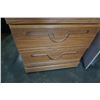 Image 3 : OAK 2 DRAWER NIGHTSTAND AND SMALL SHELF