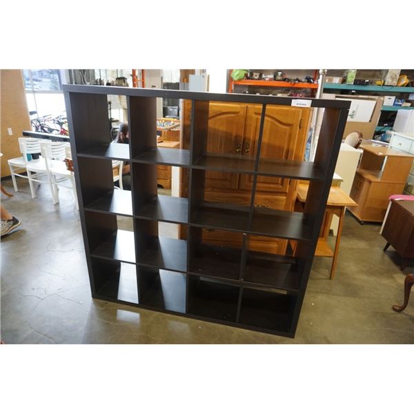 BLACK CUBICAL SHELF - 58 INCHES WIDE X 15.5 DEEP X 58 TALL