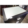 Image 3 : 6 DRAWER ESPRESSO GLASSTOP CHEST OF DRAWERS