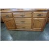 Image 2 : SHERMAG OAK 5 DRAWER DRESSER - 63 INCHES WIDE X 18 DEEP X 31.5 TALL