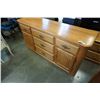 Image 3 : SHERMAG OAK 5 DRAWER DRESSER - 63 INCHES WIDE X 18 DEEP X 31.5 TALL
