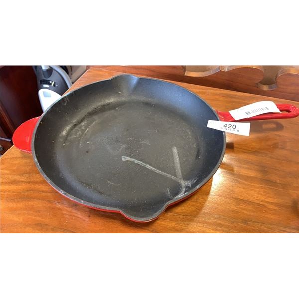 ENAMELED CAST IRON PAN