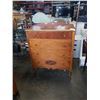 Image 1 : ANTIQUE 4 DRAWER DRESSER ON CASTORS - 3 FOOT WIDE X 19 INCHES DEEP X 4 FOOT TALL
