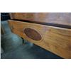 Image 8 : ANTIQUE 4 DRAWER DRESSER ON CASTORS WITH SILVERED MIRROR - 44 INCHES WIDE X 20.5 DEEP X 70 TALL