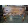 Image 2 : CARVED 1 DRAWER INLAID STAND - 40 INCHES WIDE X 20 DEEP X 34.5 TALL
