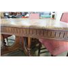 Image 8 : ANTIQUE ITALIAN ORNATELY CARVED 1880 DINING TABLE WITH 4 WOOD CHAIRS - 61 inches long, 43 wide, 31 t