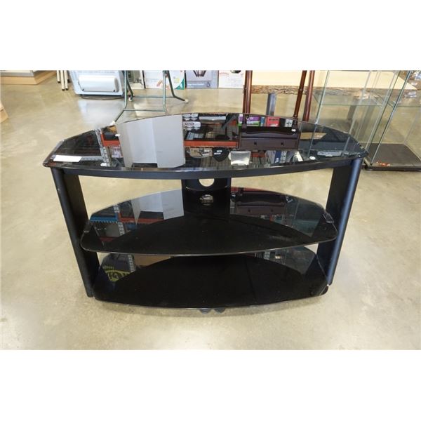 Metal and Glass 3 tier entertainment stand