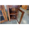 Image 8 : PAIR OF MODERN GLASS DOOR ENDTABLES 15 X 15 INCHES X 32 TALL