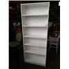 Image 2 : WHITE BOOKSHELF - 31.5 INCHES WIDE X 11 DEEP X 79.5 TALL